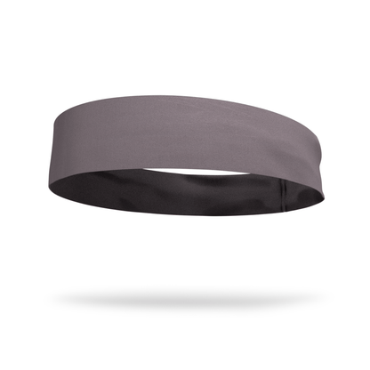 Solid color Gray 3 Inch Flat Back Sweat Wicking Headband