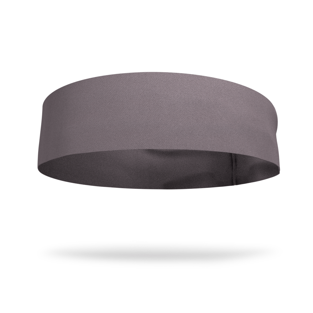 Solid color Gray 4 Inch Flat Back Sweat Wicking Headband