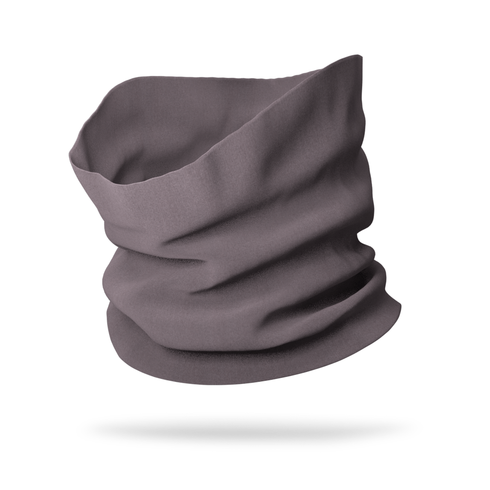 Solid color Gray Sweat Wicking Neck Gaiter