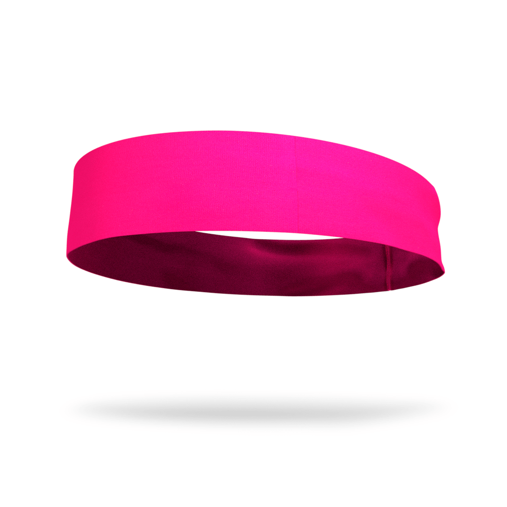 Solid color Hot Pink 3 inch Flat Back Sweat Wicking Headband