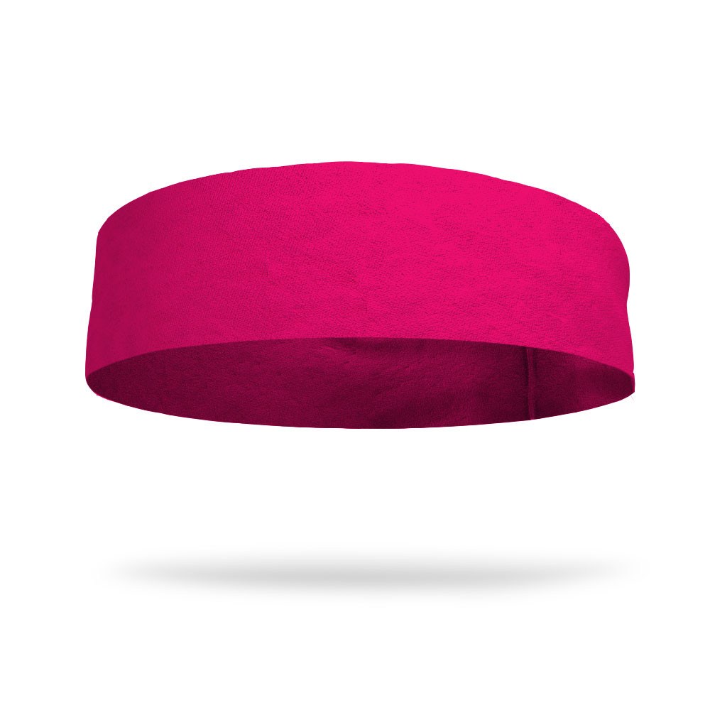 Solid color Hot Pink 4 Inch Flat Back Sweat Wicking Headband