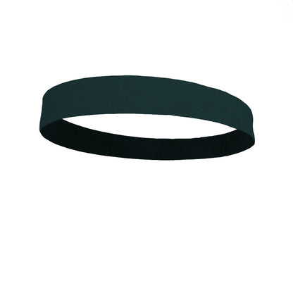Solid color Hunter Green 2 Inch Flat Back Sweat Wicking Headband