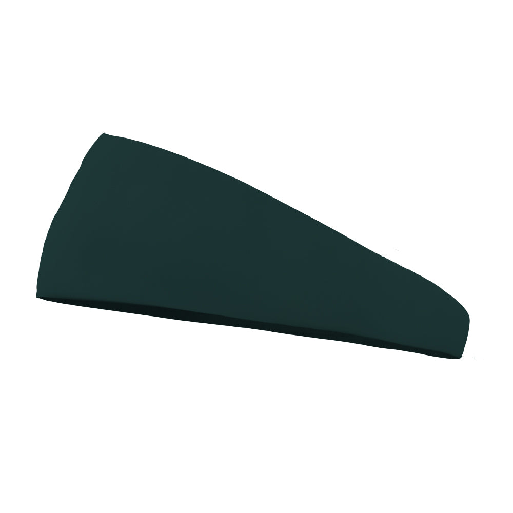 Solid color Hunter Green 4 inch tapered sweat wicking headband