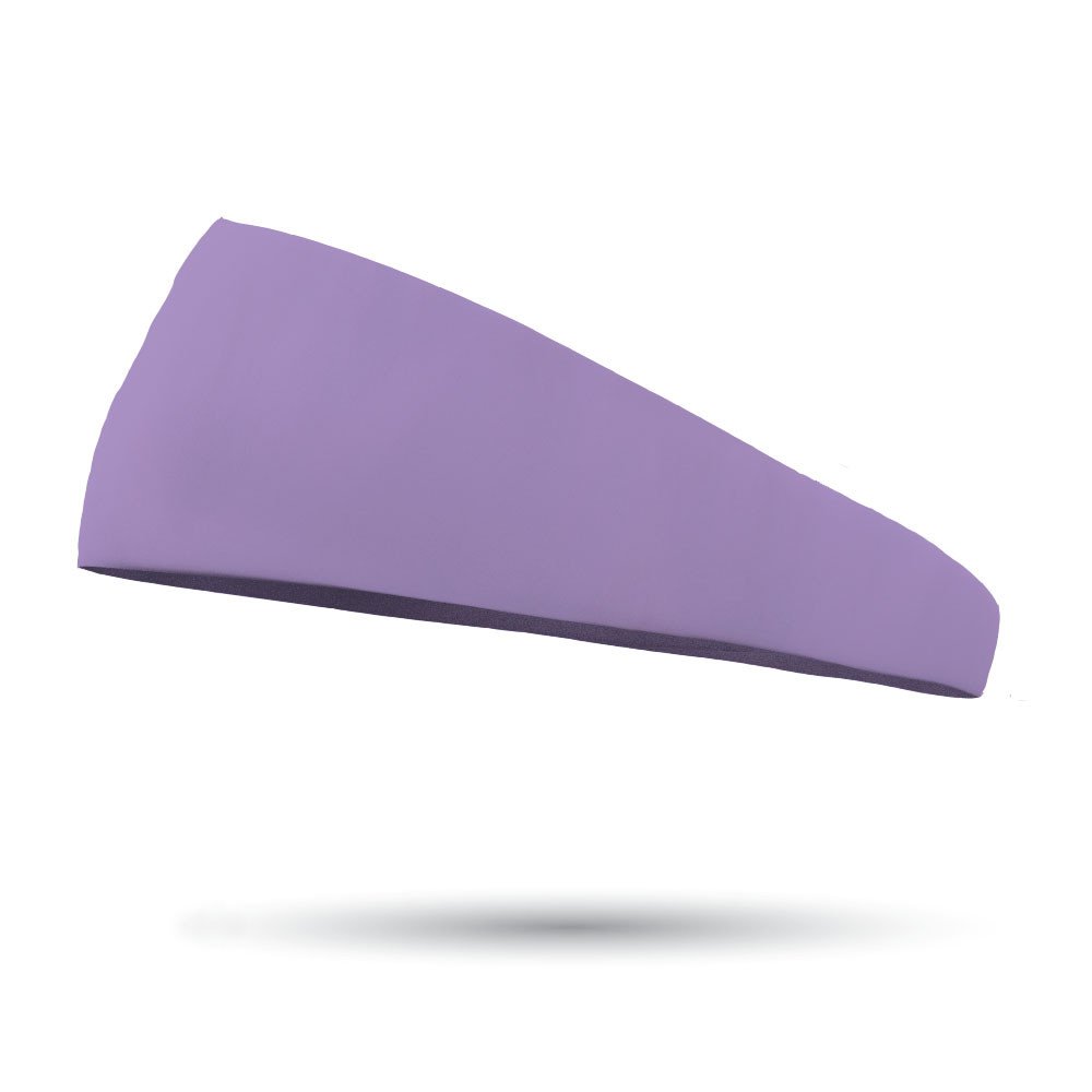 Solid color Lavender 4 inch tapered sweat wicking headband