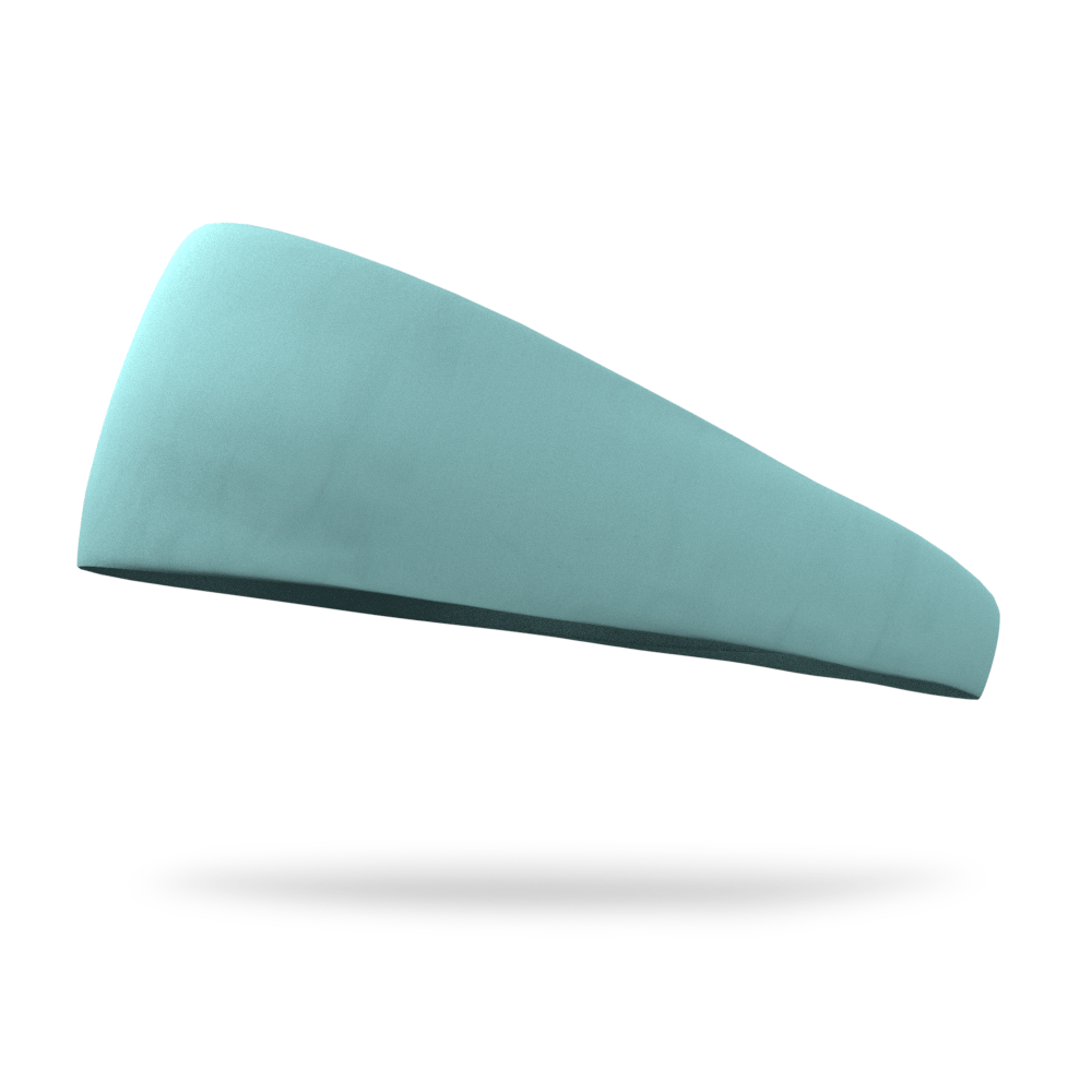 Solid color Mint 4 inch tapered sweat wicking headband