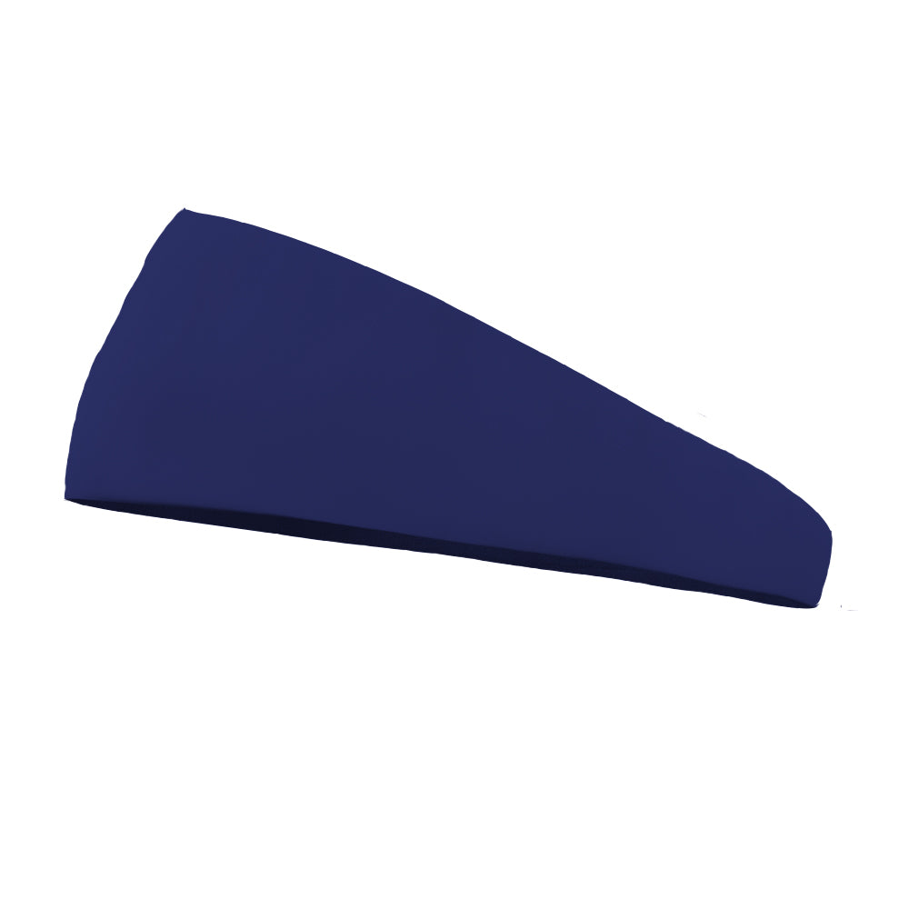 Solid color Navy 3 Inch Tapered Sweat Wicking Headband