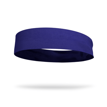 Solid color Navy 3 inch Flat Back Sweat Wicking Headband