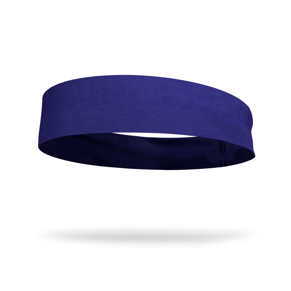 Solid color Navy 3 inch Flat Back Sweat Wicking Headband