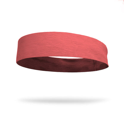 Solid color Neon Coral 3 inch Flat Back Sweat Wicking Headband