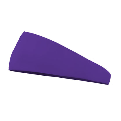 Solid color Purple 3 Inch Tapered Sweat Wicking Headband