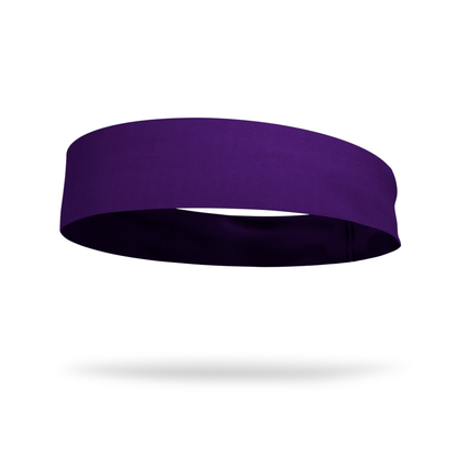 Solid color Purple 3 inch Flat Back Sweat Wicking Headband