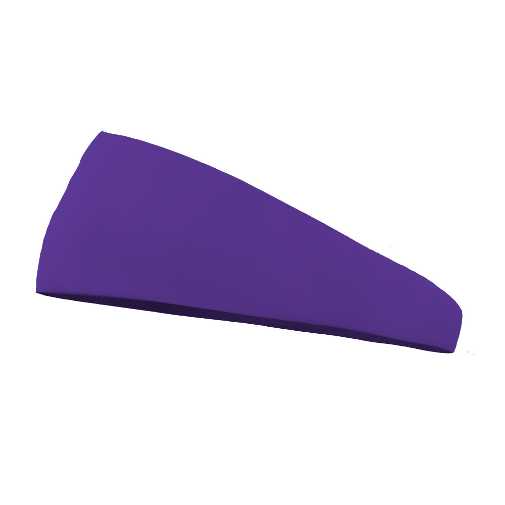 Solid color Purple 4 inch tapered sweat wicking headband