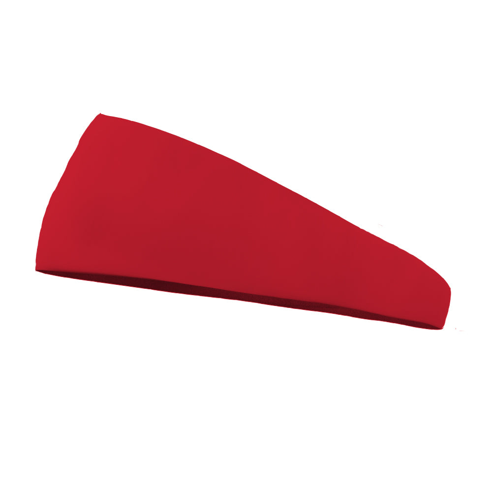 Solid color Red 3 Inch Tapered Sweat Wicking Headband