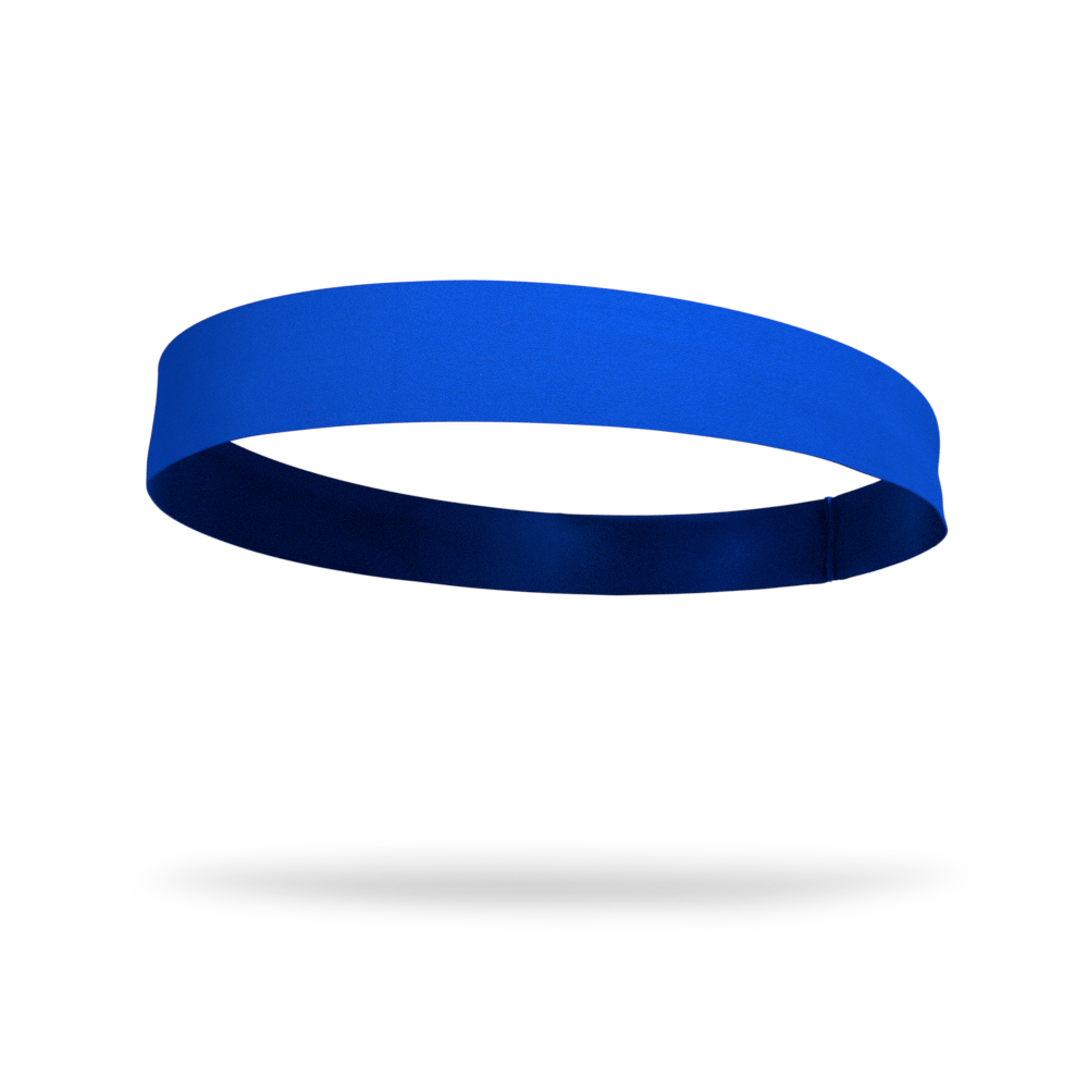 Solid color Royal Blue 2 Inch Flat Back Sweat Wicking Headband