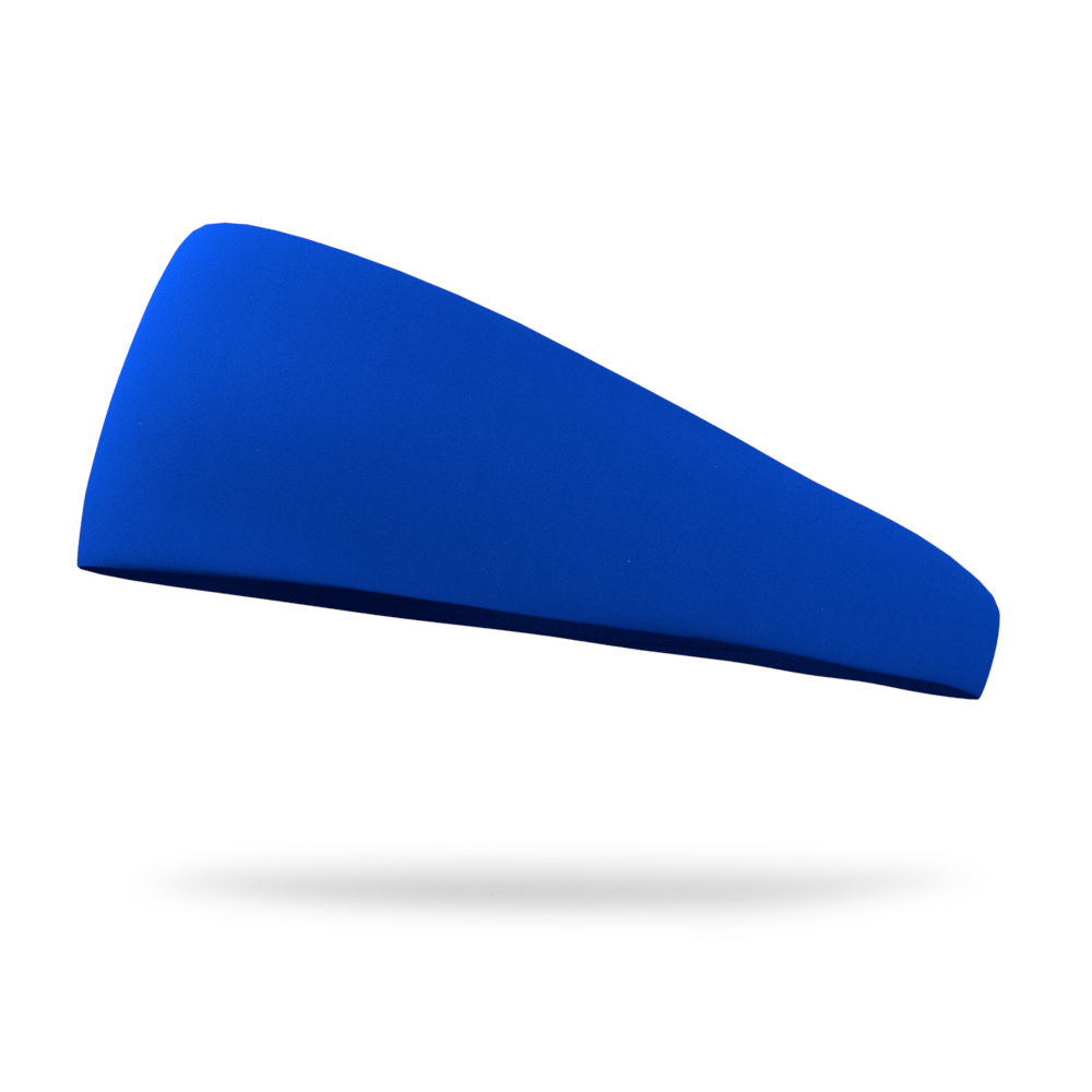 Solid color Royal Blue 4 inch tapered sweat wicking headband