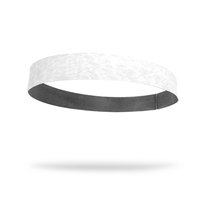 Solid color White 2 Inch Flat Back Sweat Wicking Headband