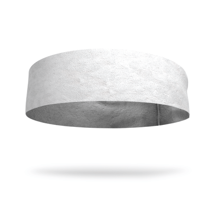 Solid color White 4 Inch Flat Back Sweat Wicking Headband