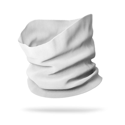 Solid color White Sweat Wicking Neck Gaiter
