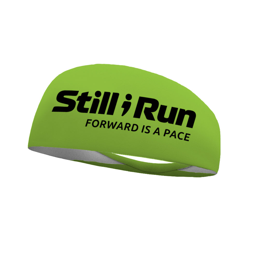 Still I Run Foundation (Black Logo) Wicking Headband