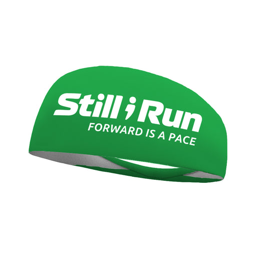 Still I Run Foundation (White Logo) Wicking Headband