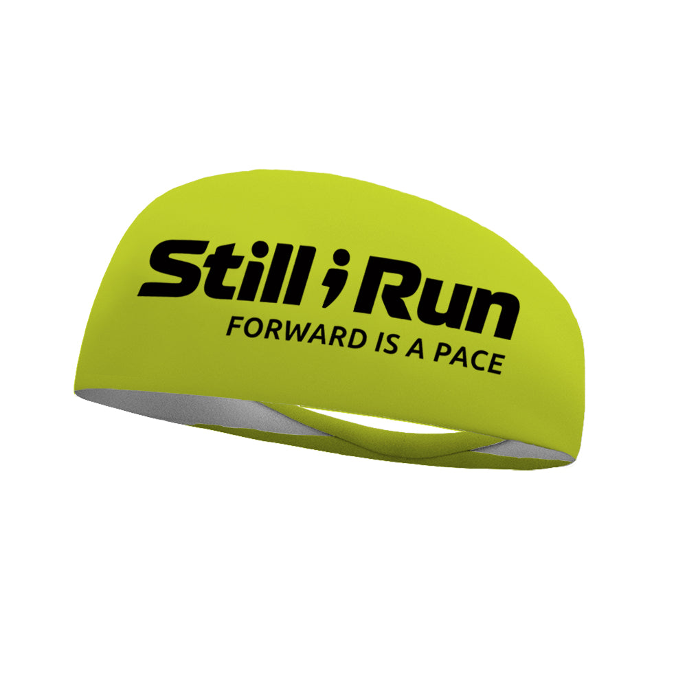 Still I Run Foundation (Black Logo) Wicking Headband