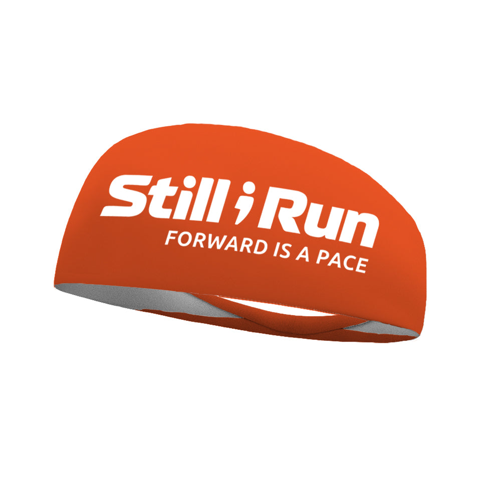 Still I Run Foundation (White Logo) Wicking Headband