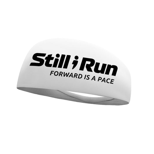 Still I Run Foundation (Black Logo) Wicking Headband