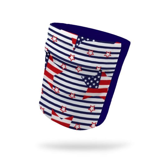 Striped American Flags Wicking Armband 6.22" Height