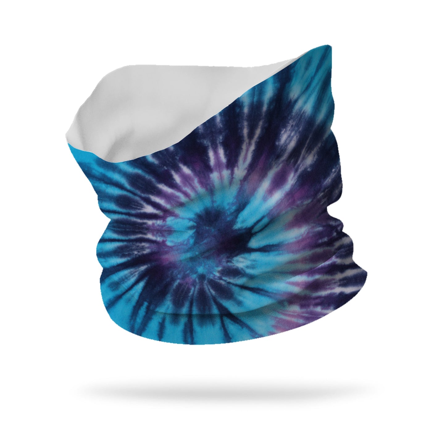 Lycra Tie Dye Blue Hippie Neck Gaiter (12" length)