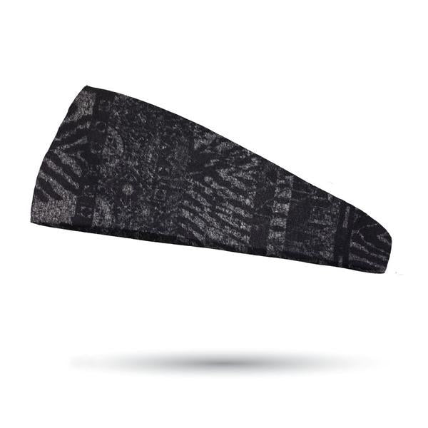 Fashion Tribal Gray Headband - 4" and 3" Tapered