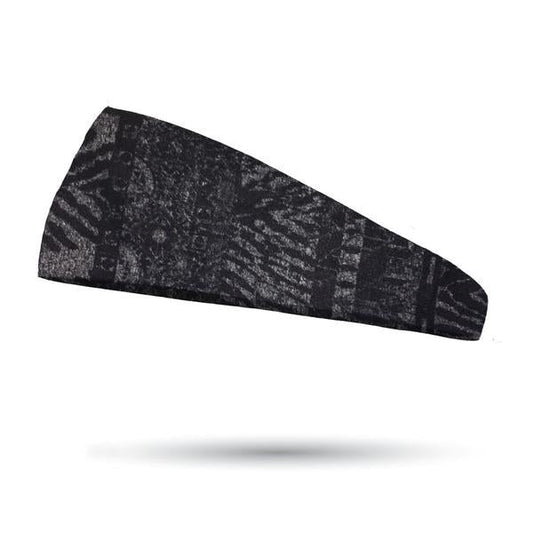 Fashion Tribal Gray Headband - 4" and 3" Tapered