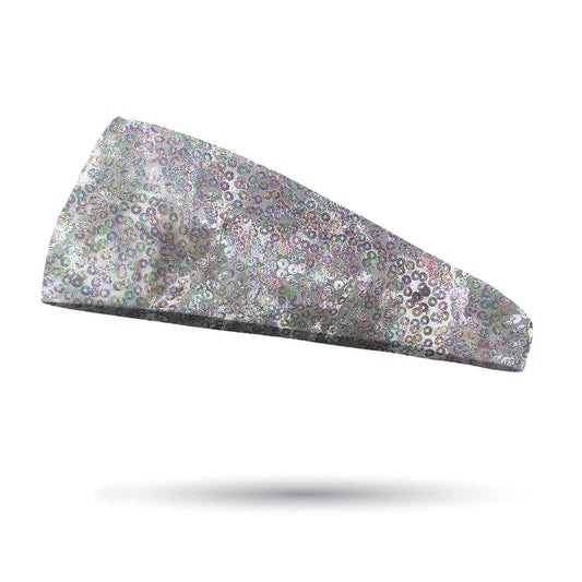 Fashion White Velvet Sequins Headband