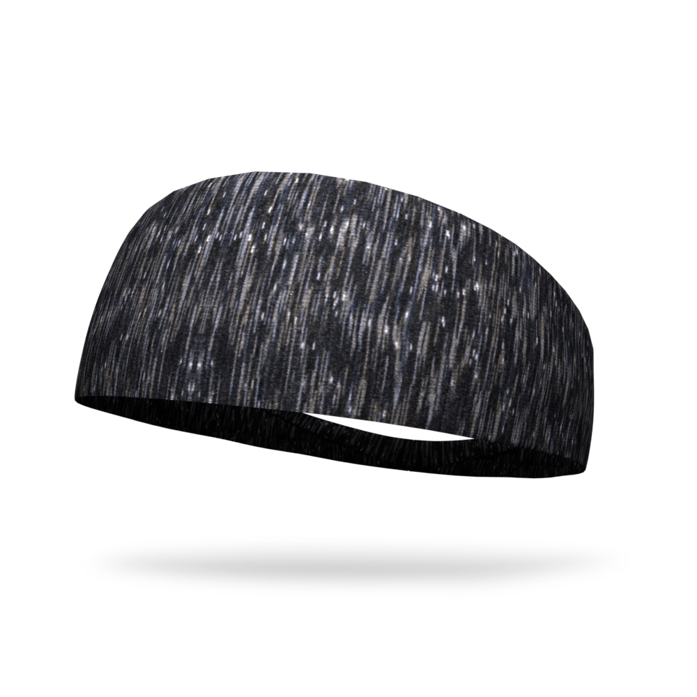 Black and Gray Static Fashion Performance Headband - Bondi Band