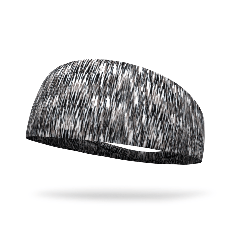 Black and White Static Fashion Performance Headband - Bondi Band