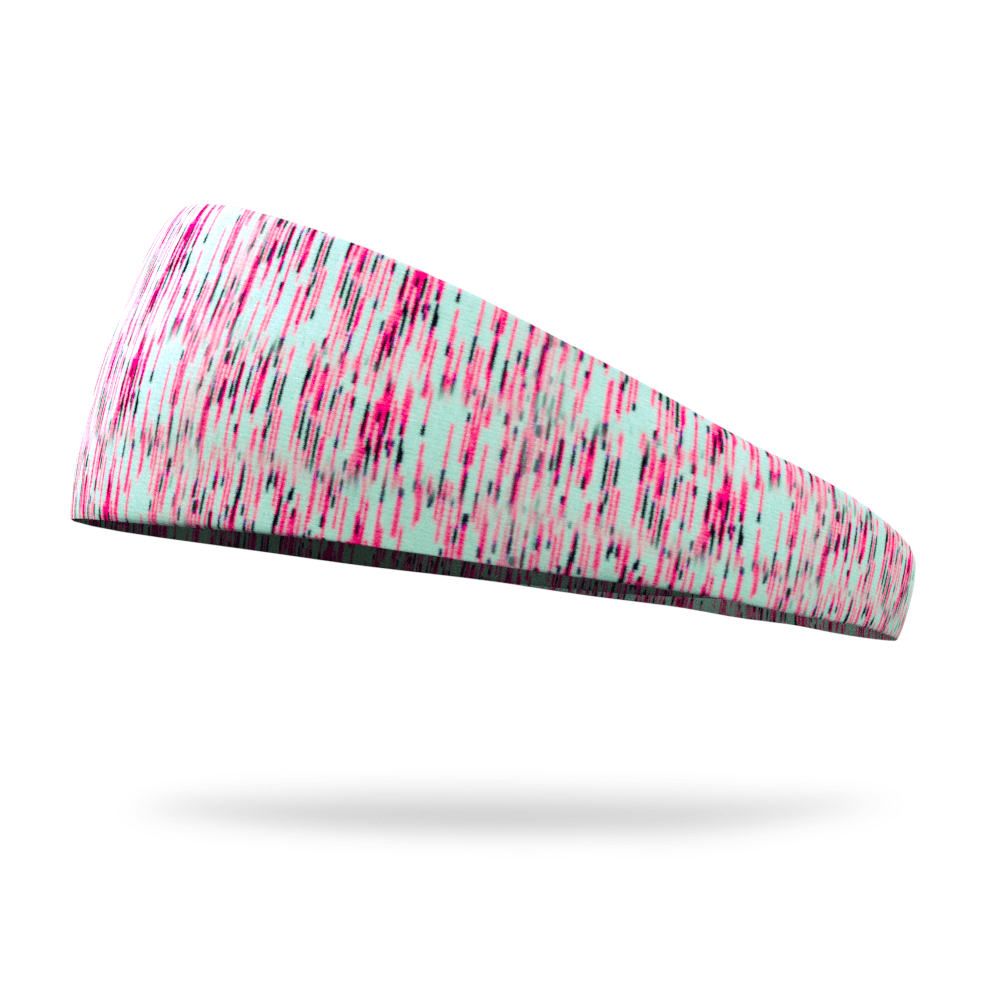 Neon Pink and Mint Static Fashion Headband