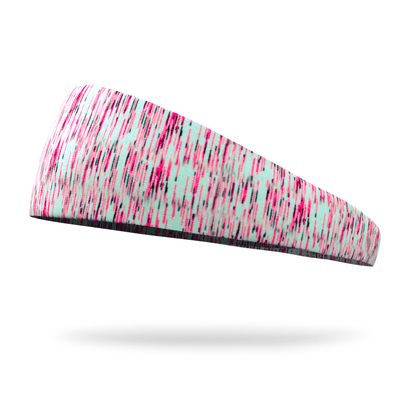 Neon Pink and Mint Static Fashion Headband
