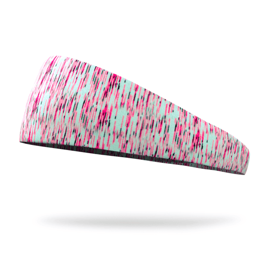 Neon Pink and Mint Static Fashion Headband