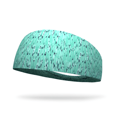 Neon Turquoise and Black Static Fashion Headband