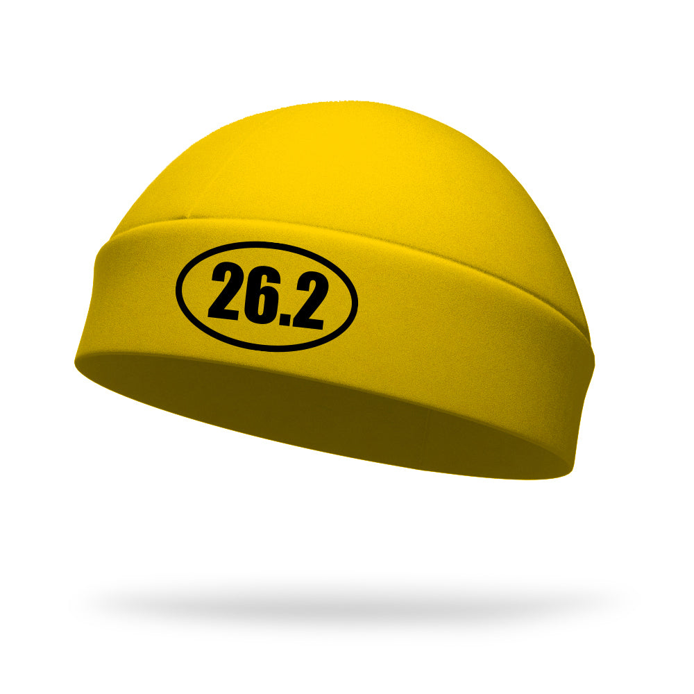 26.2 Wicking Ponytail Hat - Black Logo