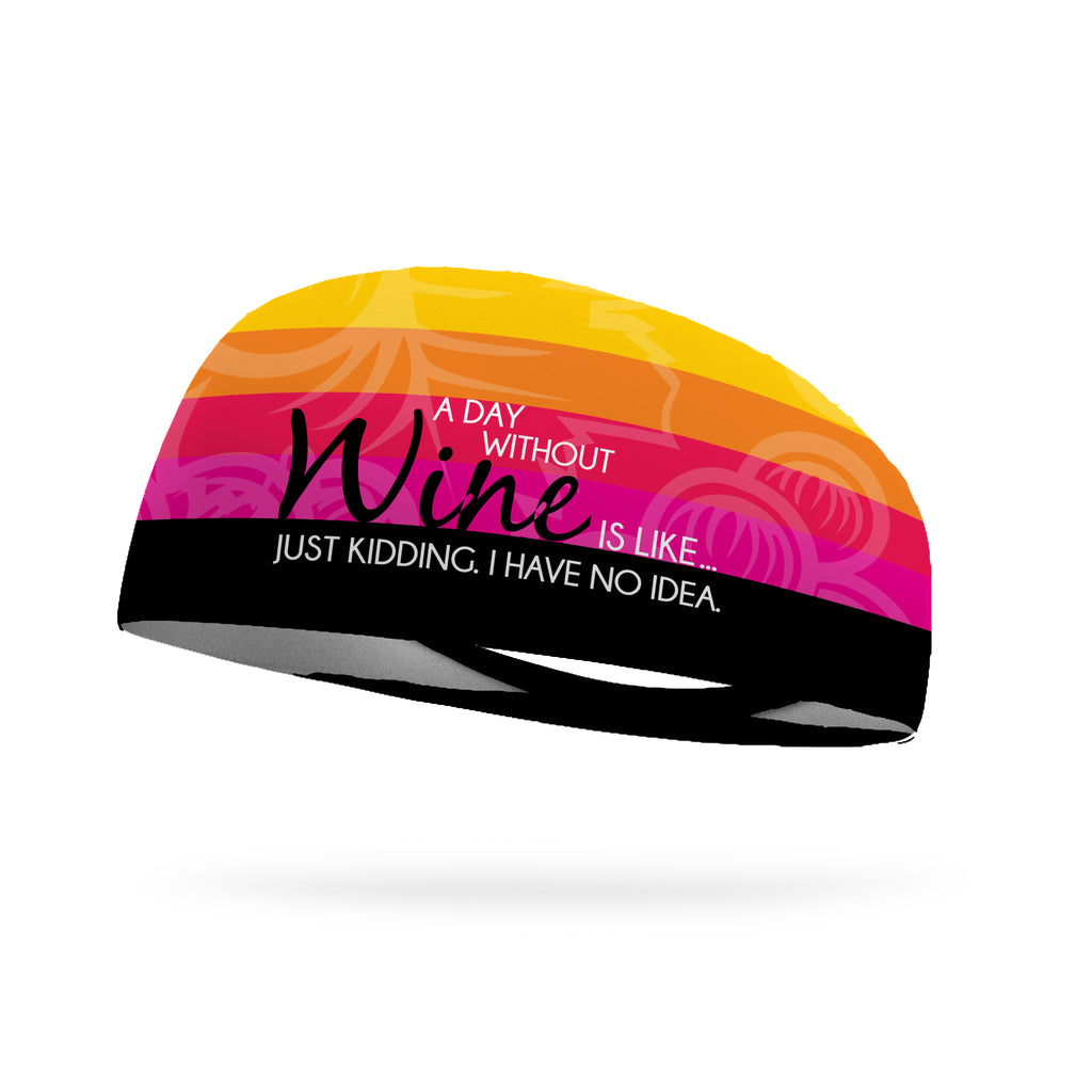 A Day Without Wine Wicking Performance Headband