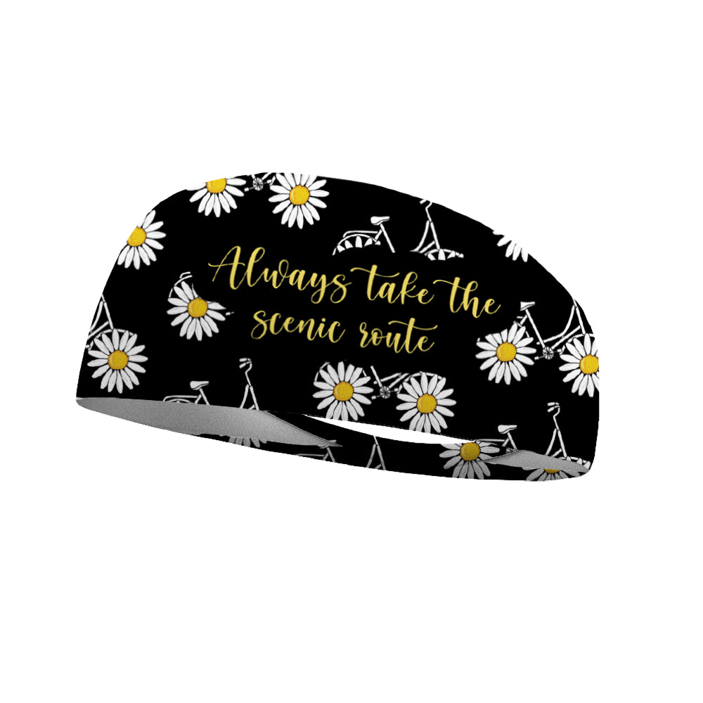 Always Take The Scenic Route Wicking Performance Headband
