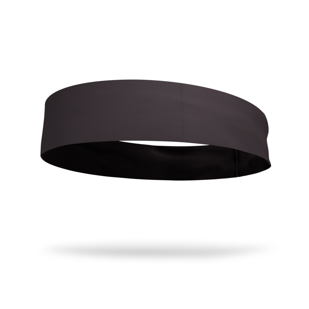 Solid color Black 3 inch Flat Back Sweat Wicking Headband