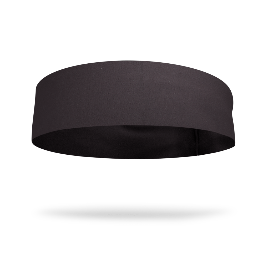 Solid color Black 4 Inch Flat Back Sweat Wicking Headband