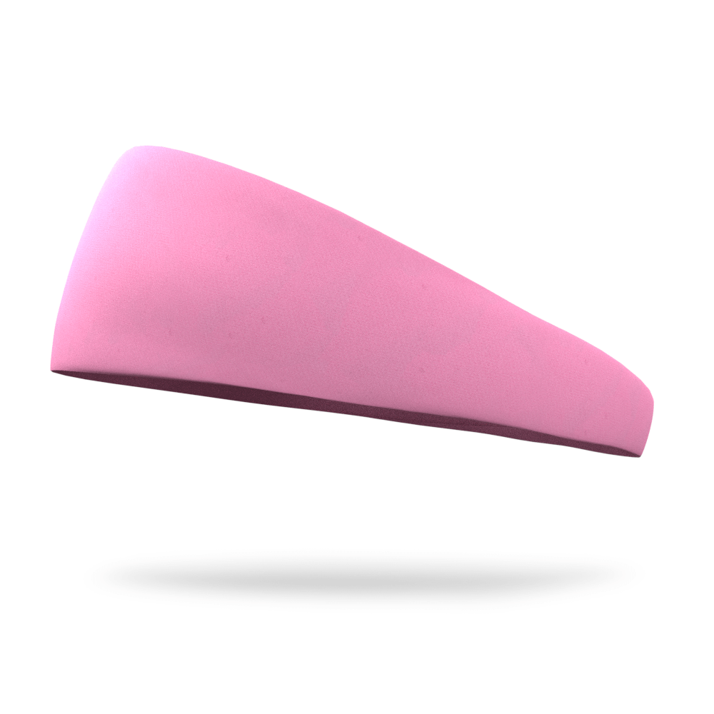 Solid color Light Pink 3 Inch Tapered Sweat Wicking Headband
