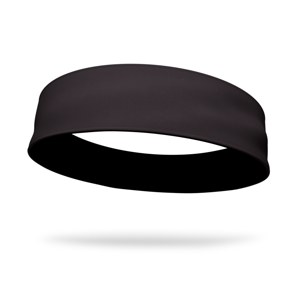 Black and Black Wicking Reversible Headband