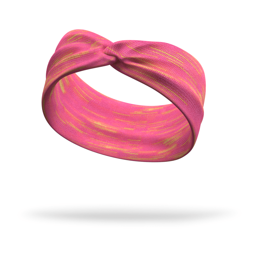 Pink Orange Static Twist Headband